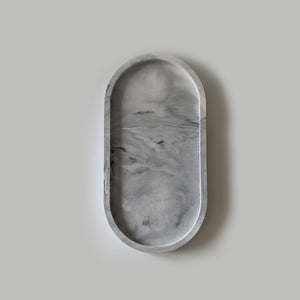 Open image in slideshow, Oval Tray Marble Coastline
