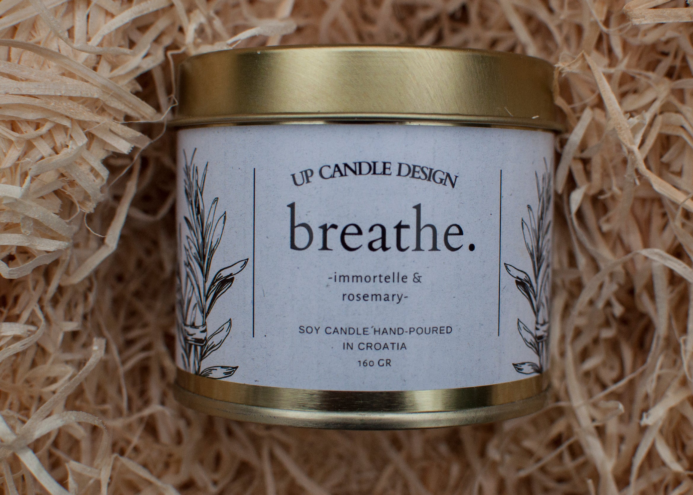 IMMORTELLE & ROSEMARY Scented Travel Candle