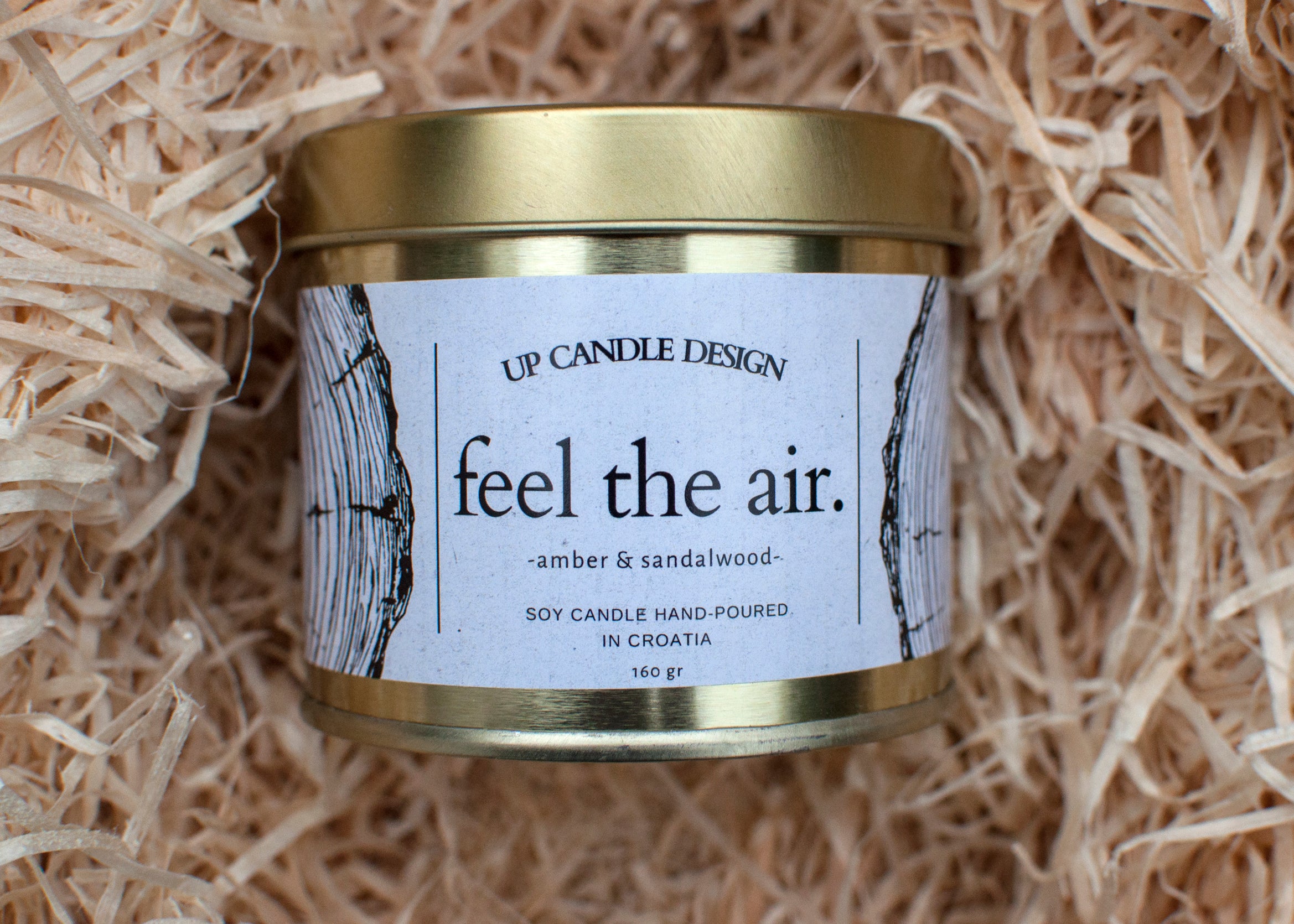 AMBER & SANDALWOOD Scented Travel Candle